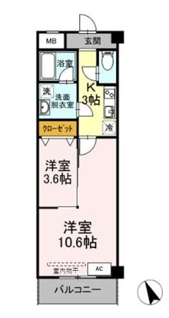 BELLA LUCE 205号室 間取り