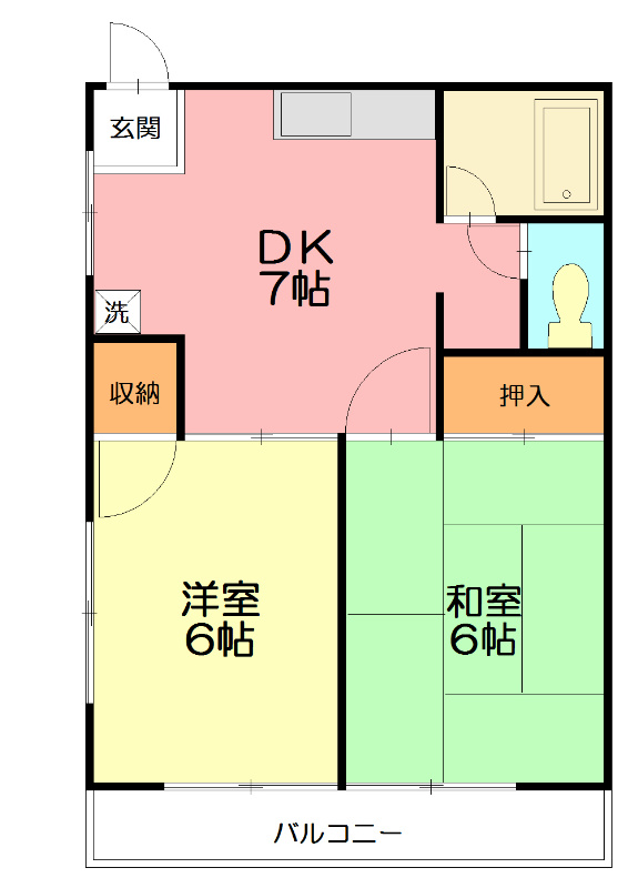 メゾンソレイユB棟 202号室 間取り