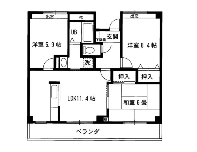 グランシャリオ原宿 201号室 間取り