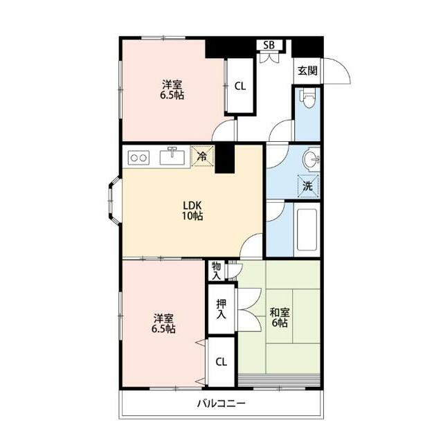 座間紫波マンション 203号室 間取り
