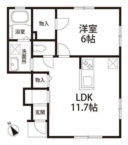 プリムローズＢ 103号室 間取り