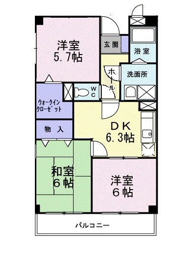 エスポワ-ルいずみ野 404号室 間取り