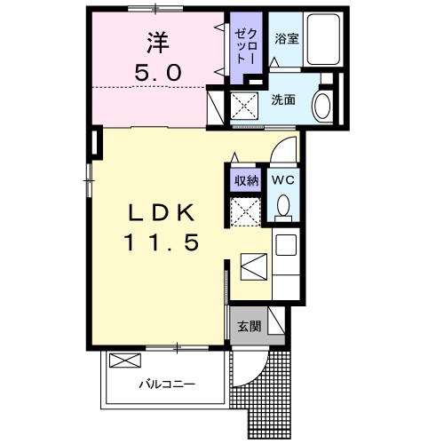 チェリオ 101号室 間取り