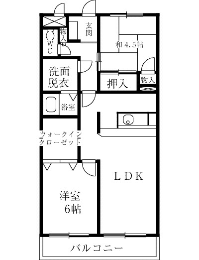 湘南第二ホーワマンション 203号室 間取り