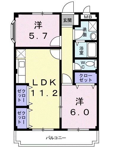 湘南第一ホーワマンション 205号室 間取り
