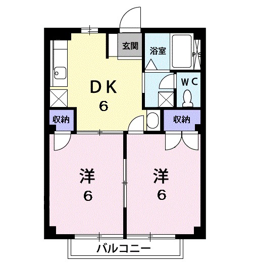 プラムハイツA 104号室 間取り