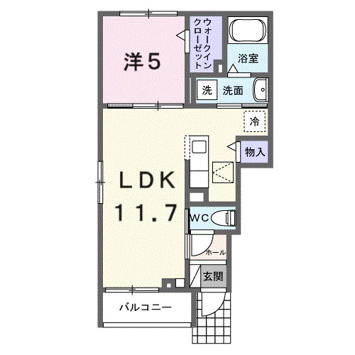 レコルテ戸塚 101号室 間取り
