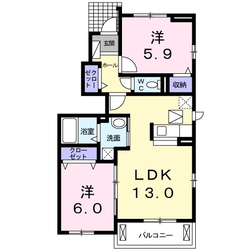 マンハイム　１番館 101号室 間取り