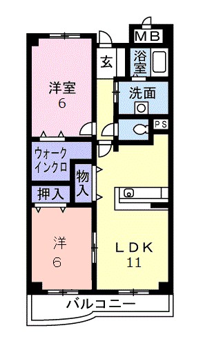 アルドーレ　芹沢 102号室 間取り