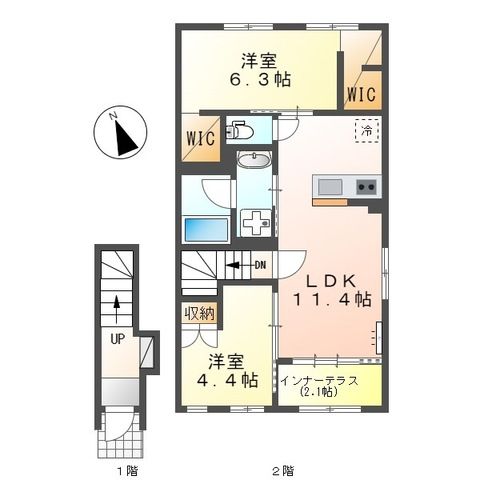 サニーサイド238 203号室 間取り
