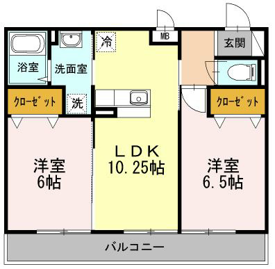 グランドソレーユI 302号室 間取り
