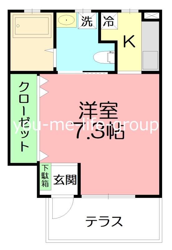 RONDⅡ番館 107号室 間取り