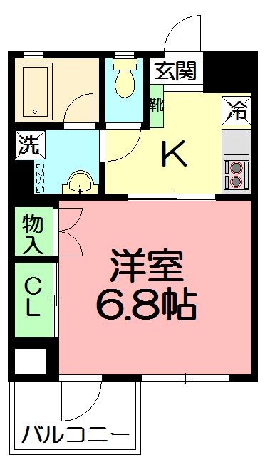 クリビア湘南 306号室 間取り