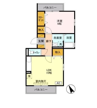 エミネンス 201号室 間取り