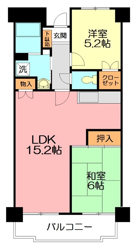 タウンコート湘南 202号室 間取り