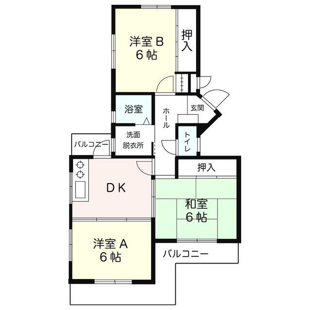 塩川マンション 208号室 間取り