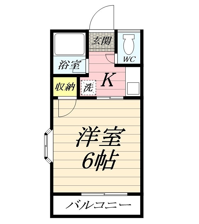 リリーハイム 206号室 間取り