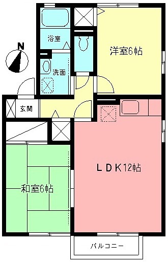 パルステージⅢ 201号室 間取り