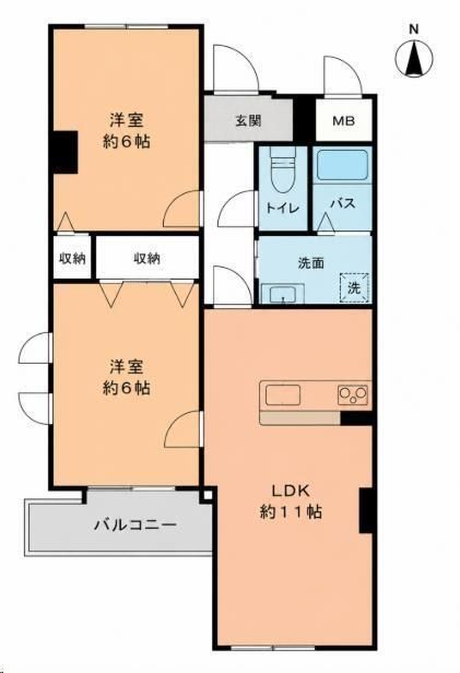 メゾンM.K 302号室 間取り