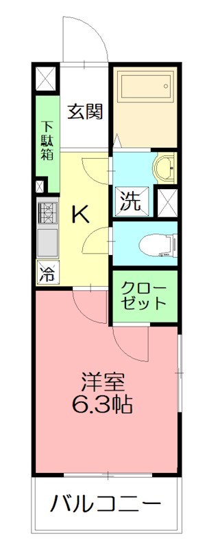 グランヒルズ 404号室 間取り