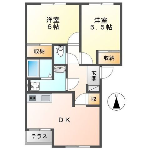 アイリス 201号室 間取り