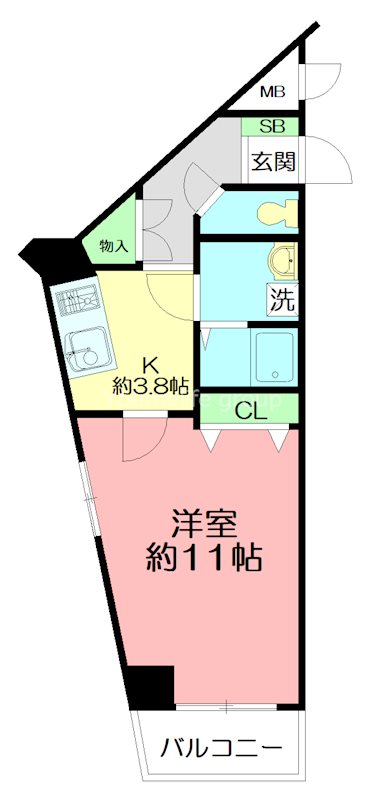 クレール矢沢 202号室 間取り