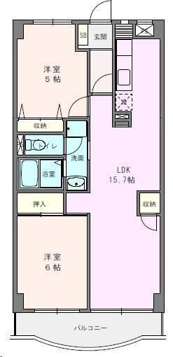 ボヌール秦野Ⅱ 125号室 間取り