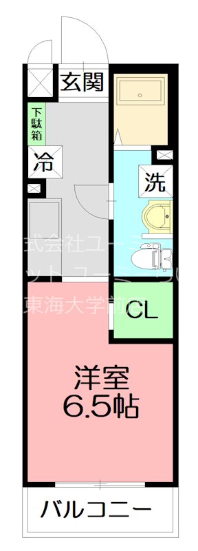 カレッジヒルズE 303号室 間取り