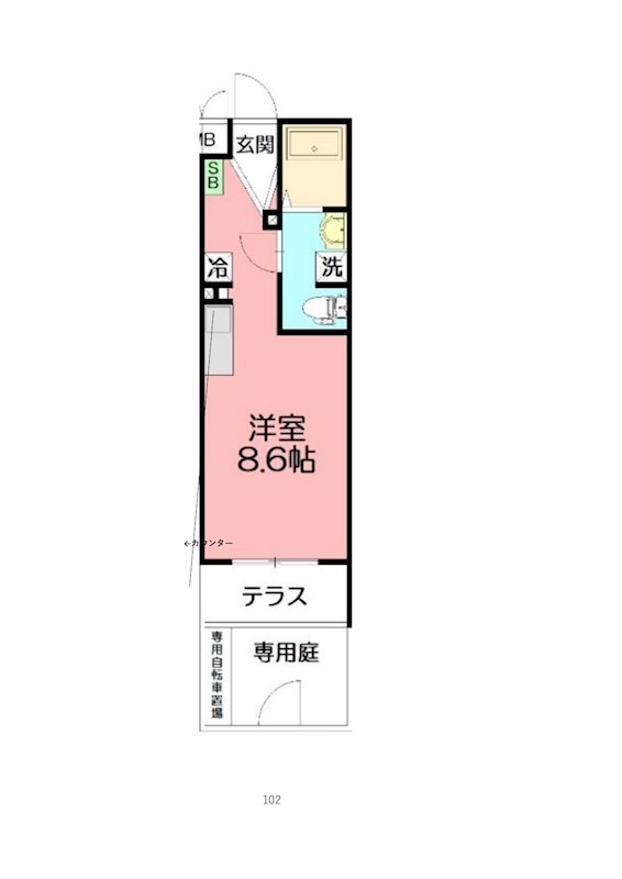 rex(レクス) 104号室 間取り