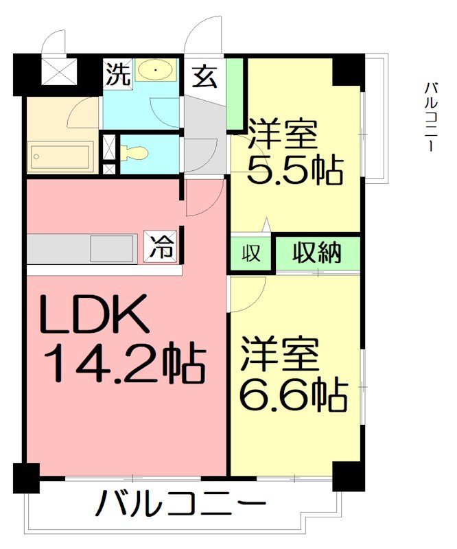 ヒルシュガッセ 502号室 間取り