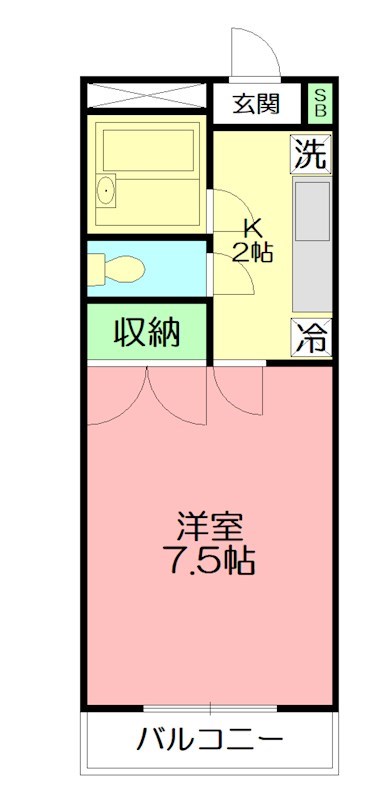荒川マンション 310号室 間取り