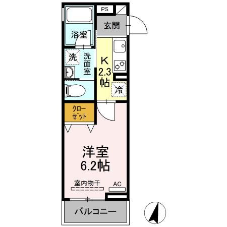 アイウェル湘南台 207号室 間取り