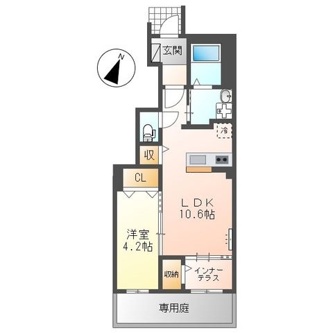 ファインハイムA 102号室 間取り