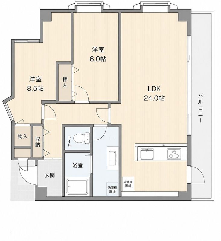 コンドミニアムテレジア 203号室 間取り