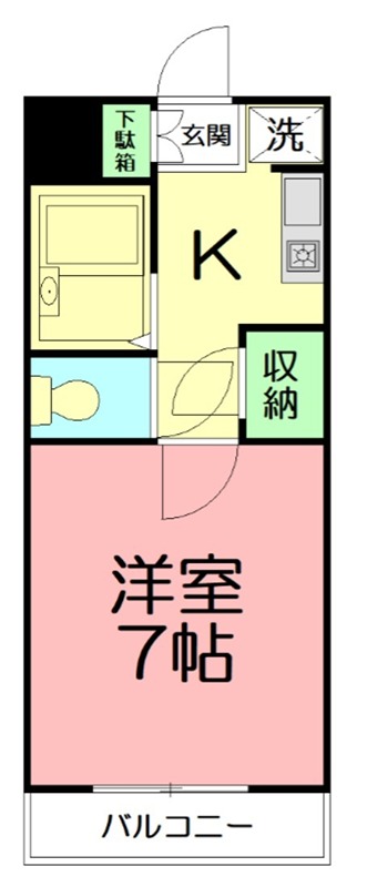 横浜元町ガーデン２ 206号室 間取り