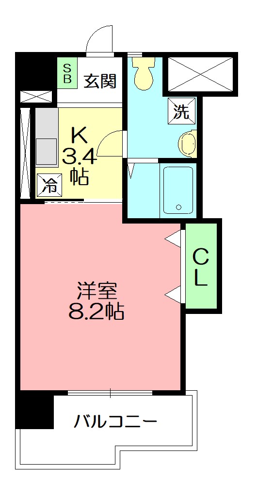 レザンヴェルジェ 504号室 間取り