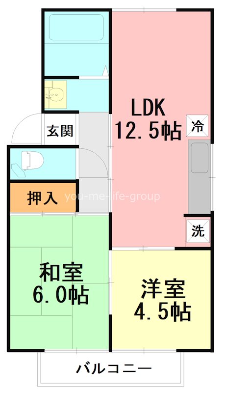 メゾン大井B 201号室 間取り