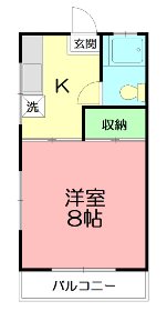 コーポ青木 205号室 間取り
