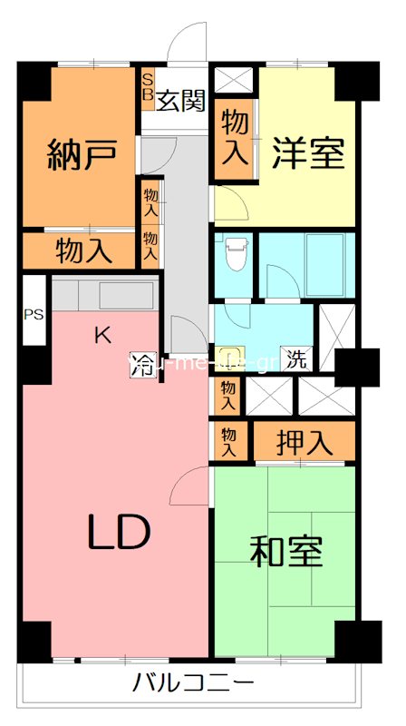 プリメーラ平塚 406号室 間取り