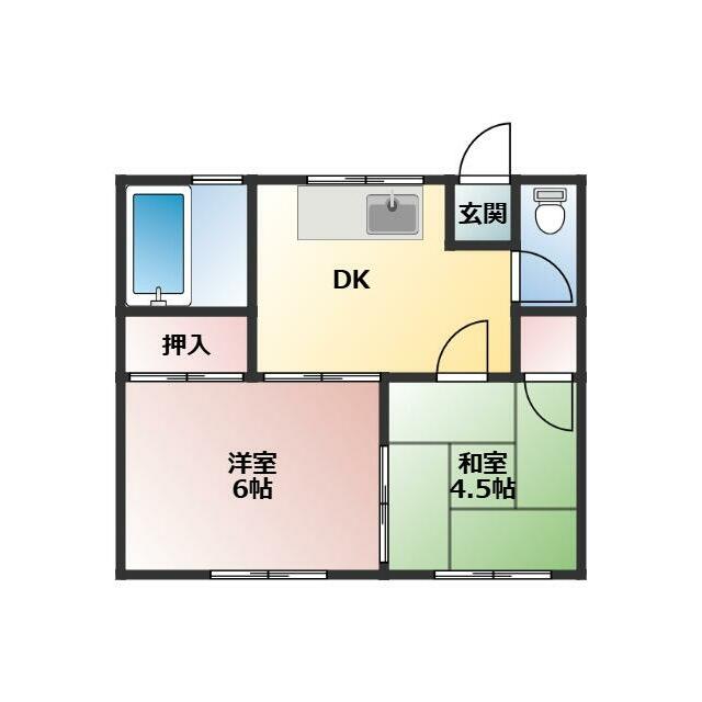 五十嵐アパート 101号室 間取り