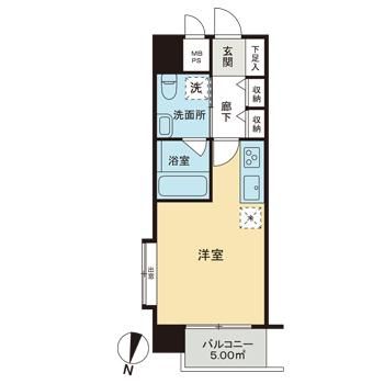 ライオンズプラザ平塚 801号室 間取り