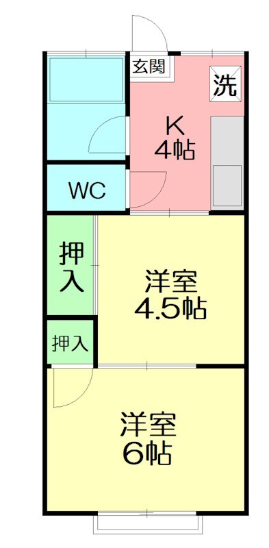 第２山仁ハイツ 22号室 間取り