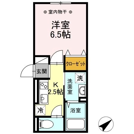 クレール藤沢Ⅱ 301号室 間取り