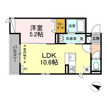 Ｔ－ハウスnk 301号室 間取り