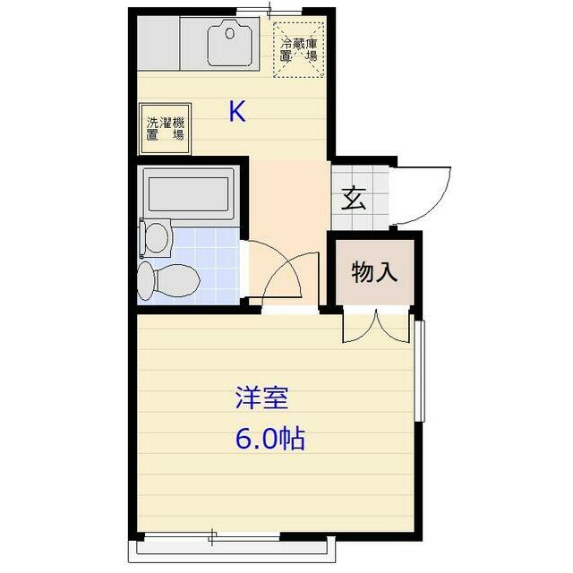 尊井ハウス 102号室 間取り