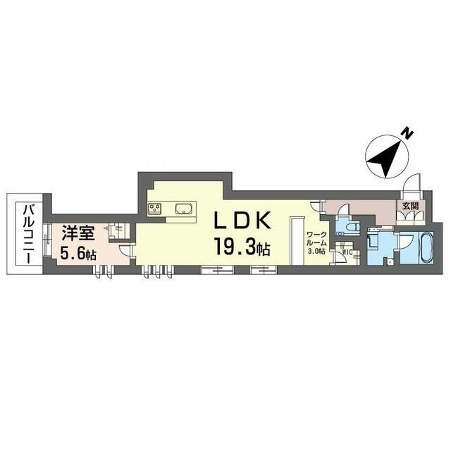 風香 北鎌倉 205号室 間取り