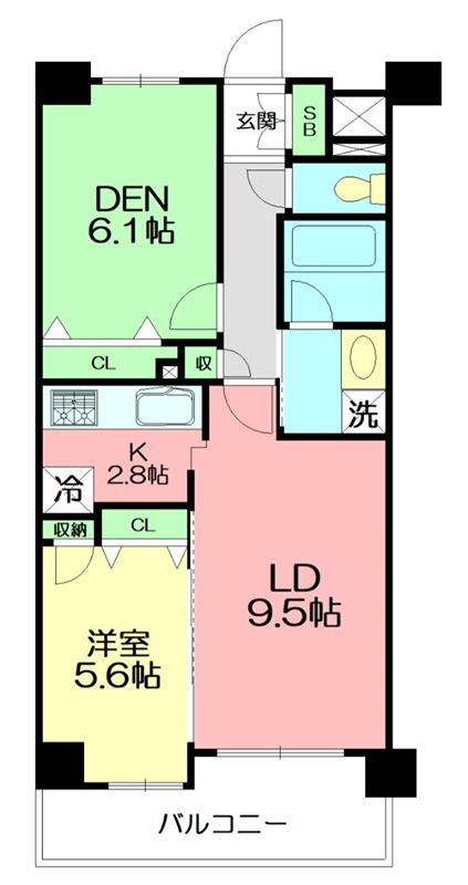 A-HOUSE茅ヶ崎 604号室 間取り
