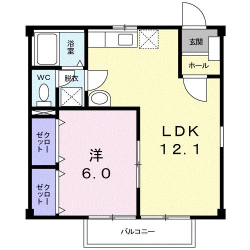 アクティブ池田 201号室 間取り