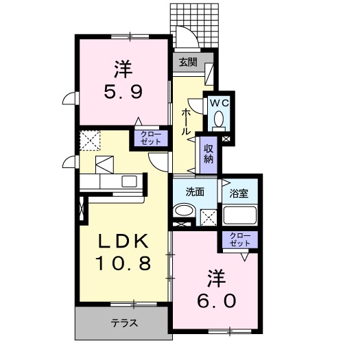 エスポワール 102号室 間取り