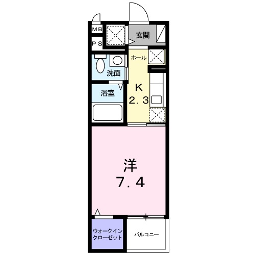 ポンドサイドＫ 404号室 間取り